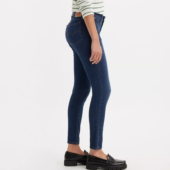 Levi’s 711 Skinny dark wash 5 pocket style denim blue jeans Sz-26 K5 - Picture 3 of 11